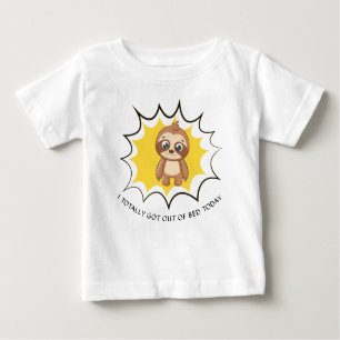 Personalisiertes Zitat Sloth Template Unisex Baby T-shirt