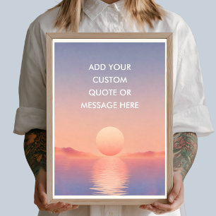 Personalisiertes Zitat – Surrealistische Sonnenunt Poster