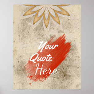 Personalisiertes Zitat Vintag Lotus Blume kundensp Poster