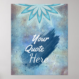 Personalisiertes Zitat Vintag Lotus Blume kundensp Poster