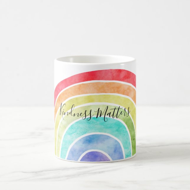 personalisiertes Zitat von Rainbow Kaffeetasse (Mittel)
