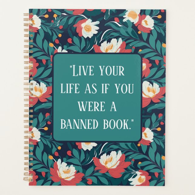 Personalisiertes Zitat von Rot und Weiß Planer (Vorderseite)