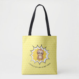 Personalisiertes Zitat Yellow Polka Dot Sloth