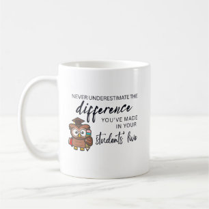 Personalisiertes Zitat zur Lehrererkennung Kaffeetasse