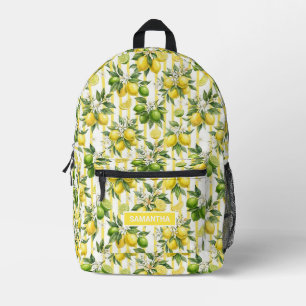 Personalisiertes Zitronenmuster Bedruckter Rucksack