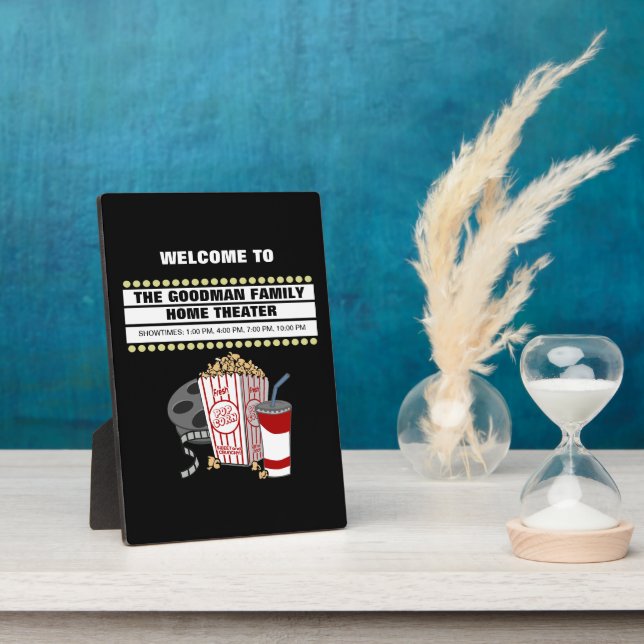 Personalisiertes Zuhause-Kino Fotoplatte (Seite)