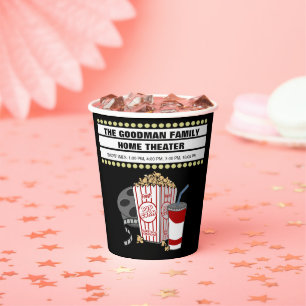 Personalisiertes Zuhause-Kino Pappbecher