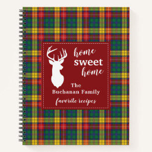 Personalisiertes Zuhause Süßes Zuhause Tartan Buch