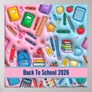 Personalisiertes Zurück zur Schule 2026 Poster