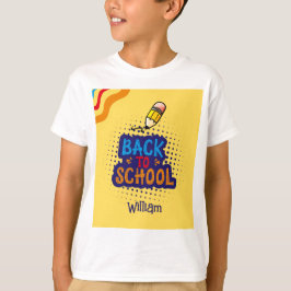 Personalisiertes "Zurück zur Schule" Spaß-Doodle T-Shirt