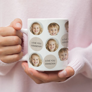 Personalisiertes Zwei-Foto-Gesicht   Ich Liebe dir Kaffeetasse
