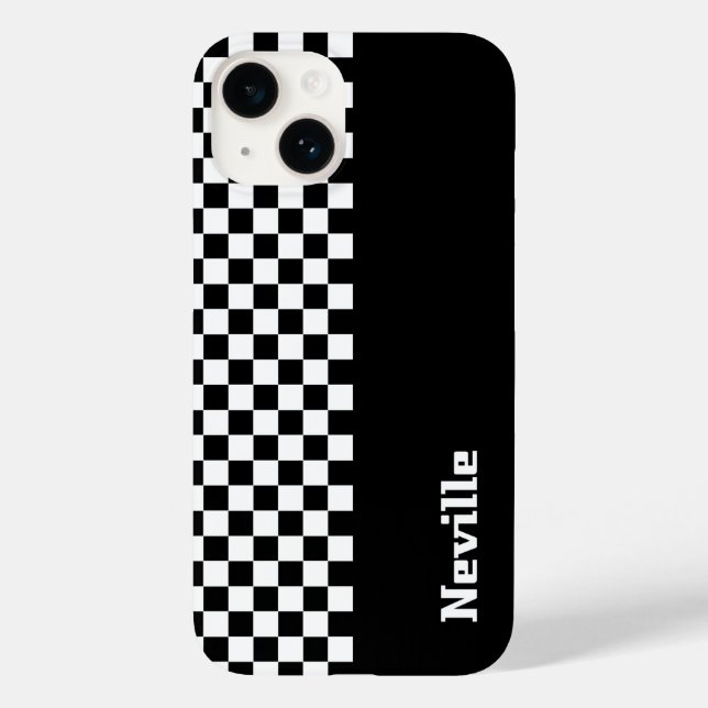 Personalisiertes Zwei-Töne-Schachbrett Case-Mate iPhone Hülle (Rückseite)