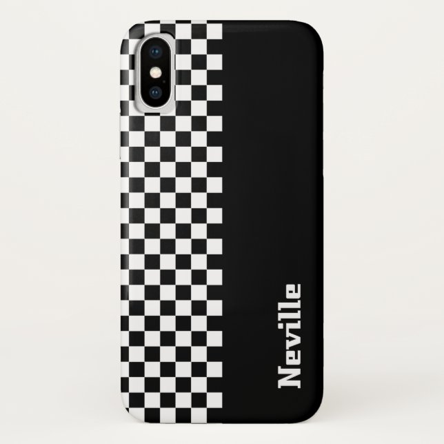 Personalisiertes Zwei-Töne-Schachbrettmuster Case-Mate iPhone Hülle (Rückseite)