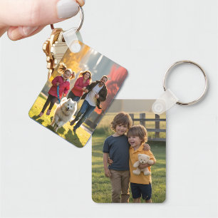 Personalisiertes zweiseitiges Foto   Custom Schlüsselanhänger
