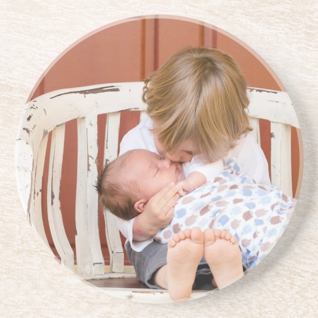 Personalisiertes zweiseitiges Foto Getränkeuntersetzer (Vorne)