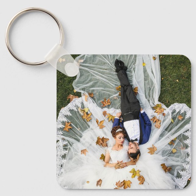 Personalisiertes zweiseitiges Foto Schlüsselanhänger (Vorderseite)