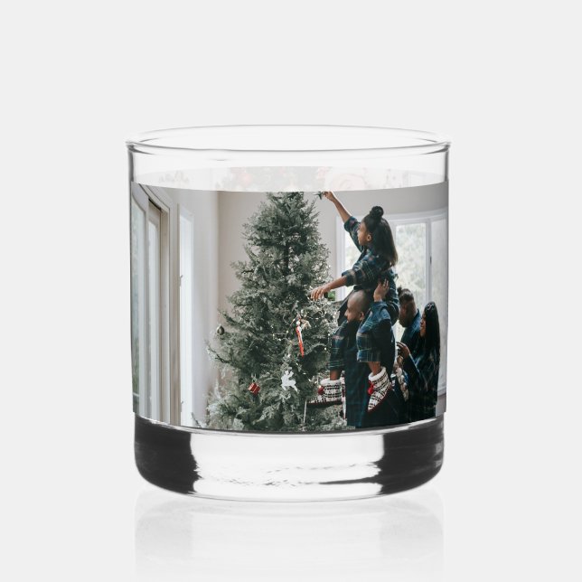 Personalisiertes zweiseitiges Foto Whiskyglas (Vorderseite)