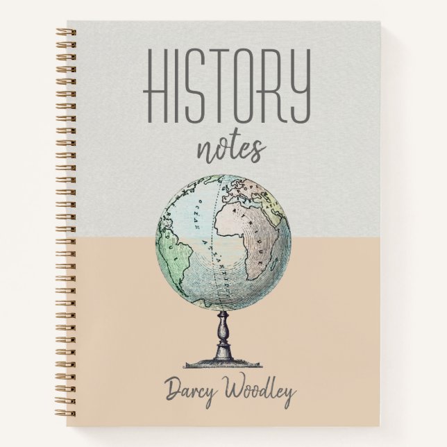 Personalisiertes zweiteiliges History Notes-Notebo Notizbuch (Vorderseite)