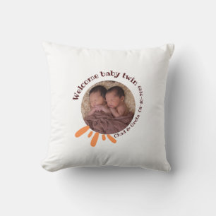 Personalisiertes Zwillingsbaby-Fotokissen Kissen