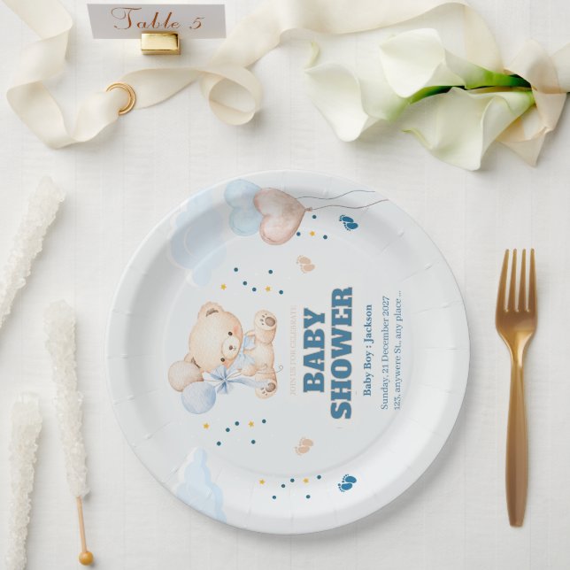 PERSONALISIERUNG FÜR BABY SHOWER TAG PAPPTELLER (Hochzeit)