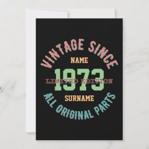 PERSONALISIERUNG NAME BIRTHTAG JAHR VINTAGE GIFTS EINLADUNG