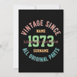 PERSONALISIERUNG NAME BIRTHTAG JAHR VINTAGE GIFTS EINLADUNG