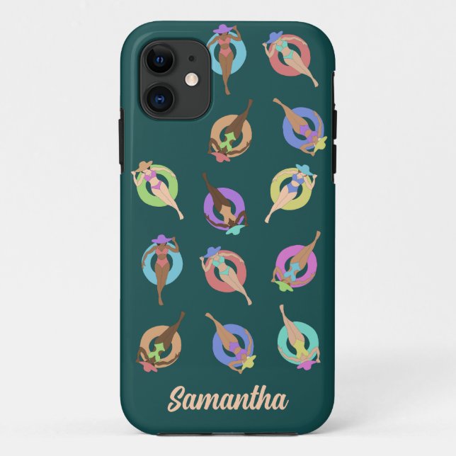 Personalisierung von Beach Chillin Girls Case-Mate iPhone Hülle (Rückseite)