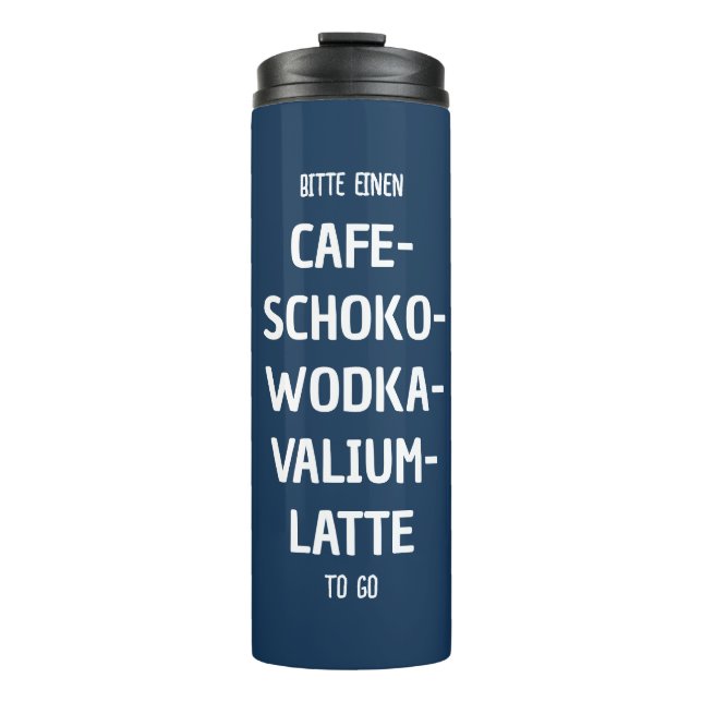 Personalisierungs Café-Schoko-Wodka-Latte Thermosbecher (Vorderseite)
