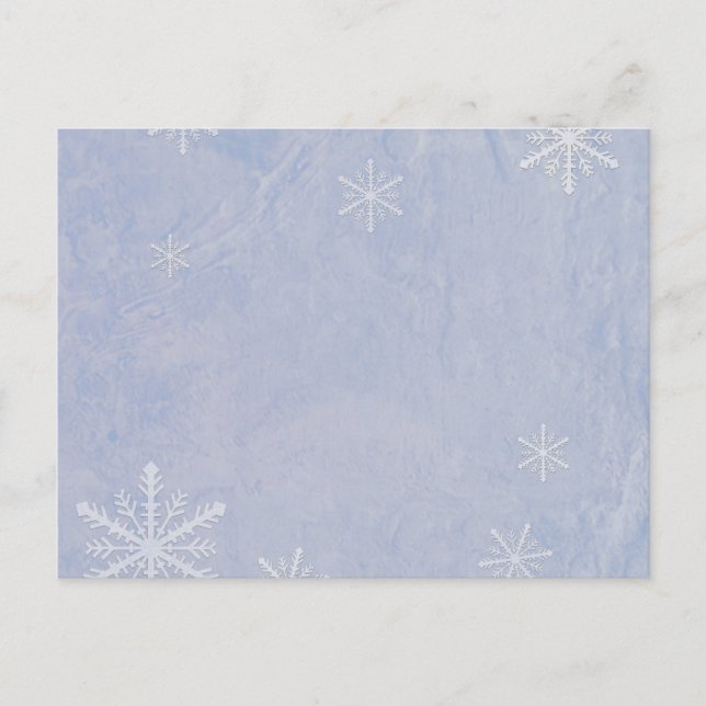 PERSONALISZE Snowflake Paper 3 - Original Blue Postkarte (Vorderseite)