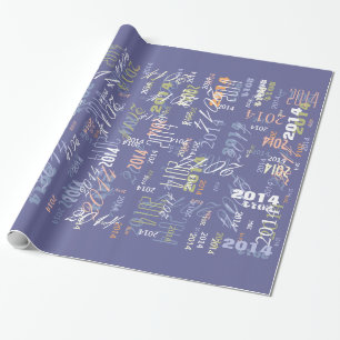Personalizable Auswahl Ihre Jahr-glatten Farben Geschenkpapier