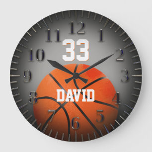 Personalizable Basketball Player No Große Wanduhr