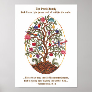 Personalizable Baum des Leben-Plakats Poster
