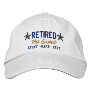 Personalizable Bearbeiten Text Happy Retirement Bestickte Baseballkappe