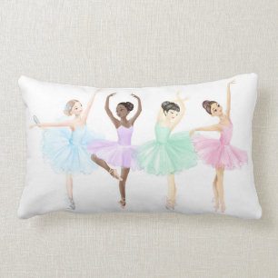 Personalizable Beautiful Ballerinas Cushion Lendenkissen
