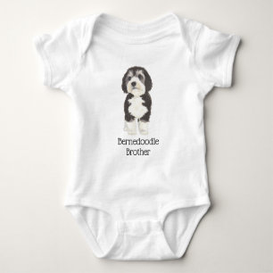 Personalizable Bernedoodle Baby Strampler