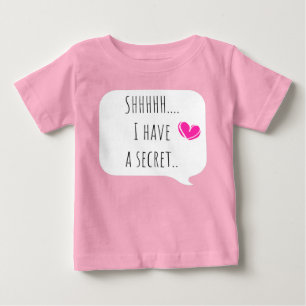 Personalizable Big Sister offenbaren Geheimnis Baby T-shirt