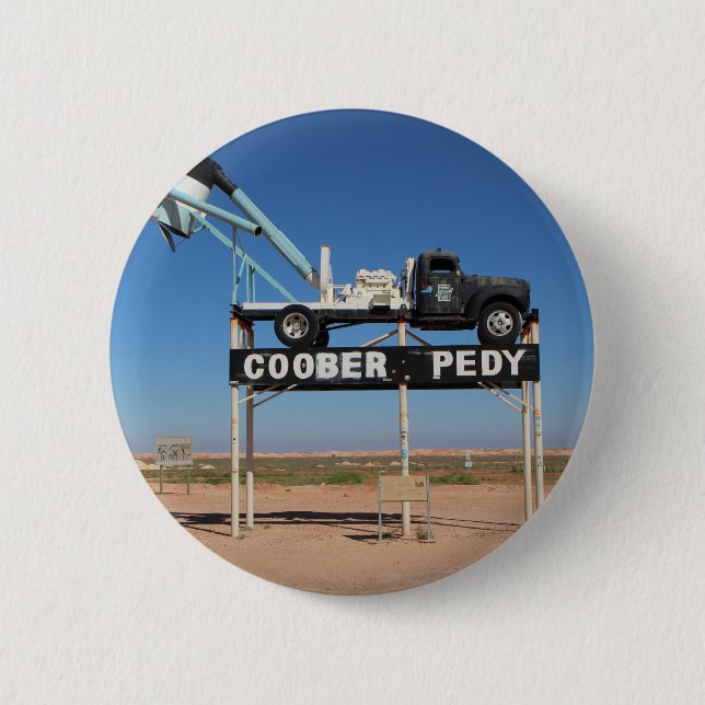 Personalizable Coober Pedy Outback Souvenir Button (Vorderseite)