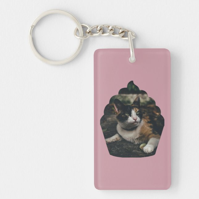 Personalizable Cupcake Pet Owner Keychain Schlüsselanhänger (Vorderseite)