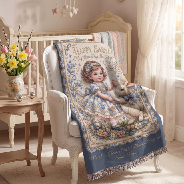 Personalizable  Easter Bunny Baby Blanket Decke (Von Creator hochgeladen)
