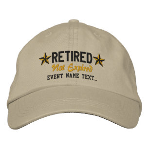 Personalizable Edit Text Happy Retirement Bestickte Baseballkappe