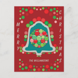 Personalizable Editable Bell Christmas/Holiday Postkarte