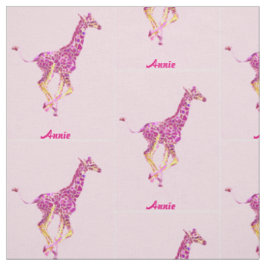 personalizable Gewebe der rosa Giraffen Stoff