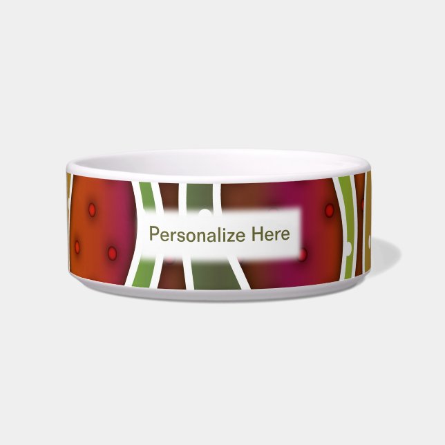 Personalizable HERBST STRIPES IMBISS-oder Napf (Vorderseite)