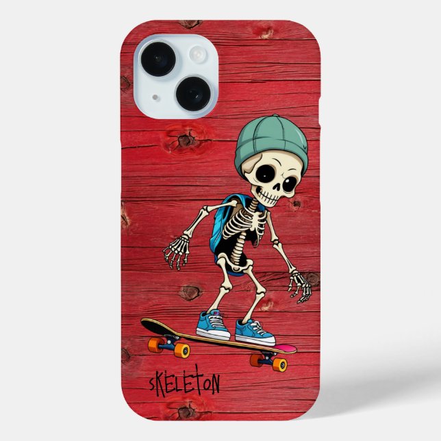 Personalizable iPhone Phone Case Skeleton Rustikal (Rückseite)