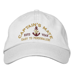 Personalizable JAHR nennt Mate Gold Star Kapitäns Bestickte Baseballkappe