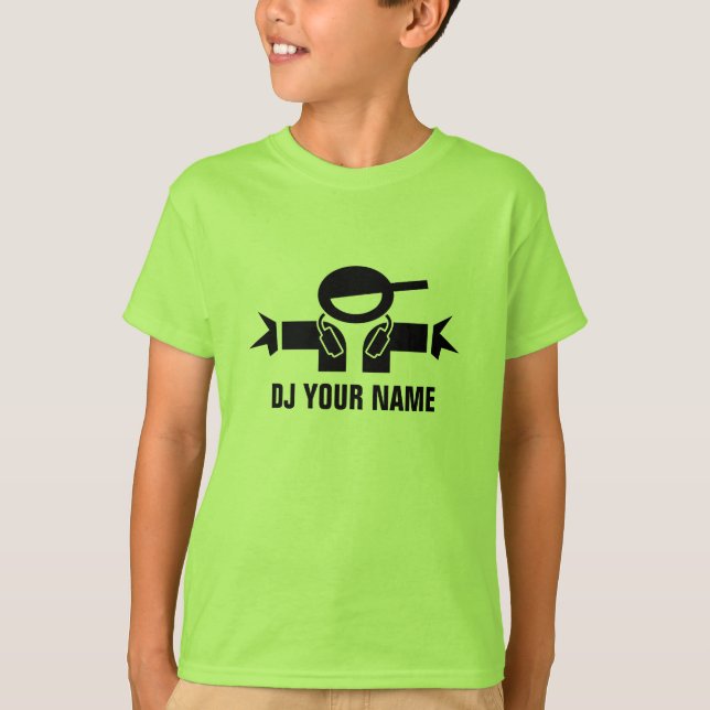 Personalizable Limones Grün DJ-T-Shirt für Kinder T-Shirt (Vorderseite)
