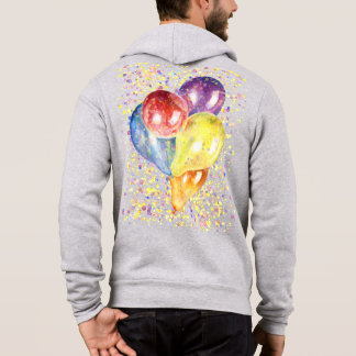Personalizable Painted Balloon Confetti Wasserfarb Hoodie