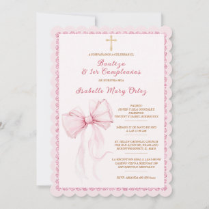 Personalizable Para Bautizo y Primer Cumpleaños Einladung