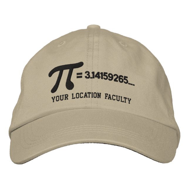 Personalizable Pi Formel Bestickte Kappe (Vorderseite)