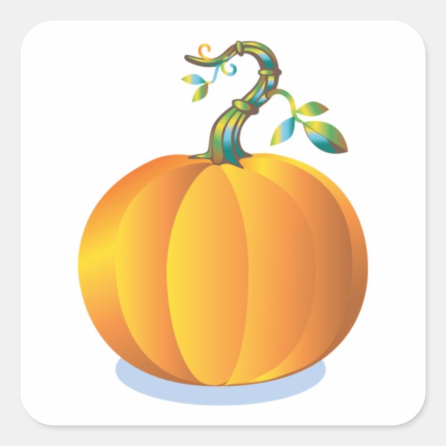 Personalizable Pumpkin-Sticker Quadratischer Aufkleber (Vorderseite)